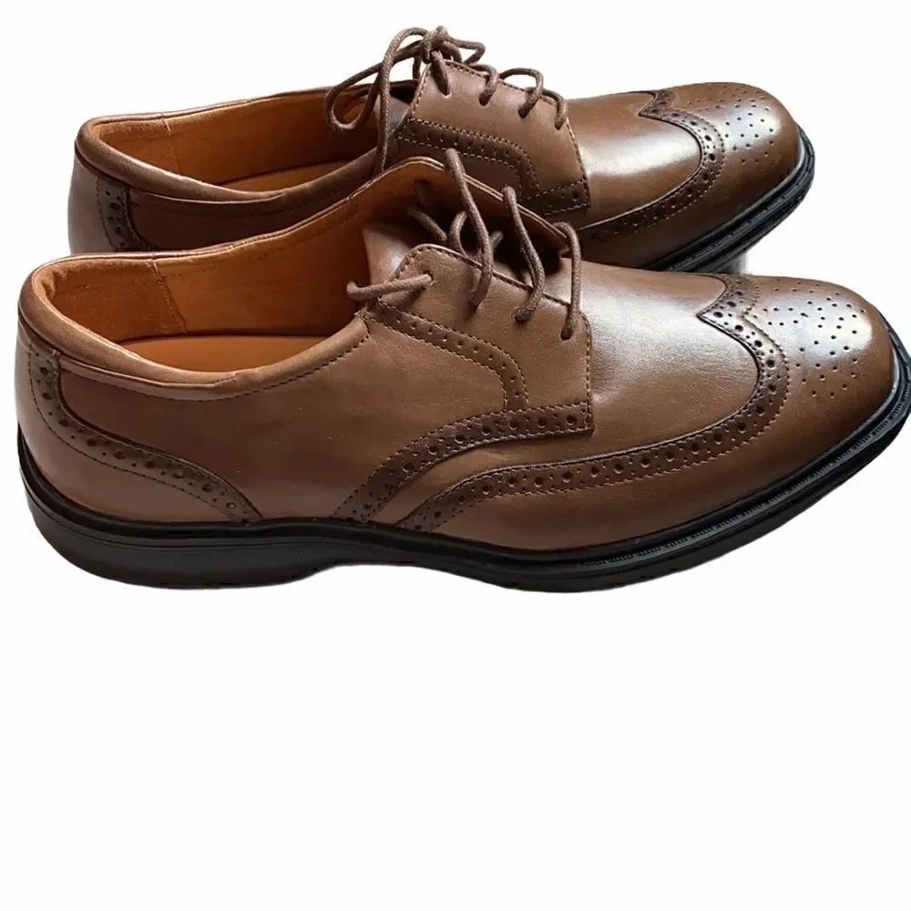 NWOT Dr Comfort Chestnut Brown 8 1/2 W STK 8320 Shoes Comfort Oxford Diabetic - Picture 2 of 12